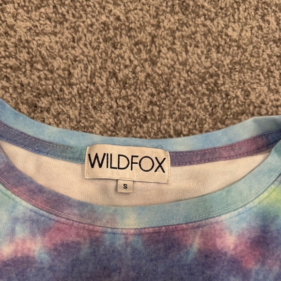 Wildfox multi-colored tie-dye smiley face pullover sweatshirt - Picture 7 of 7